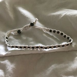 White and Silver Rope-like Bracelet